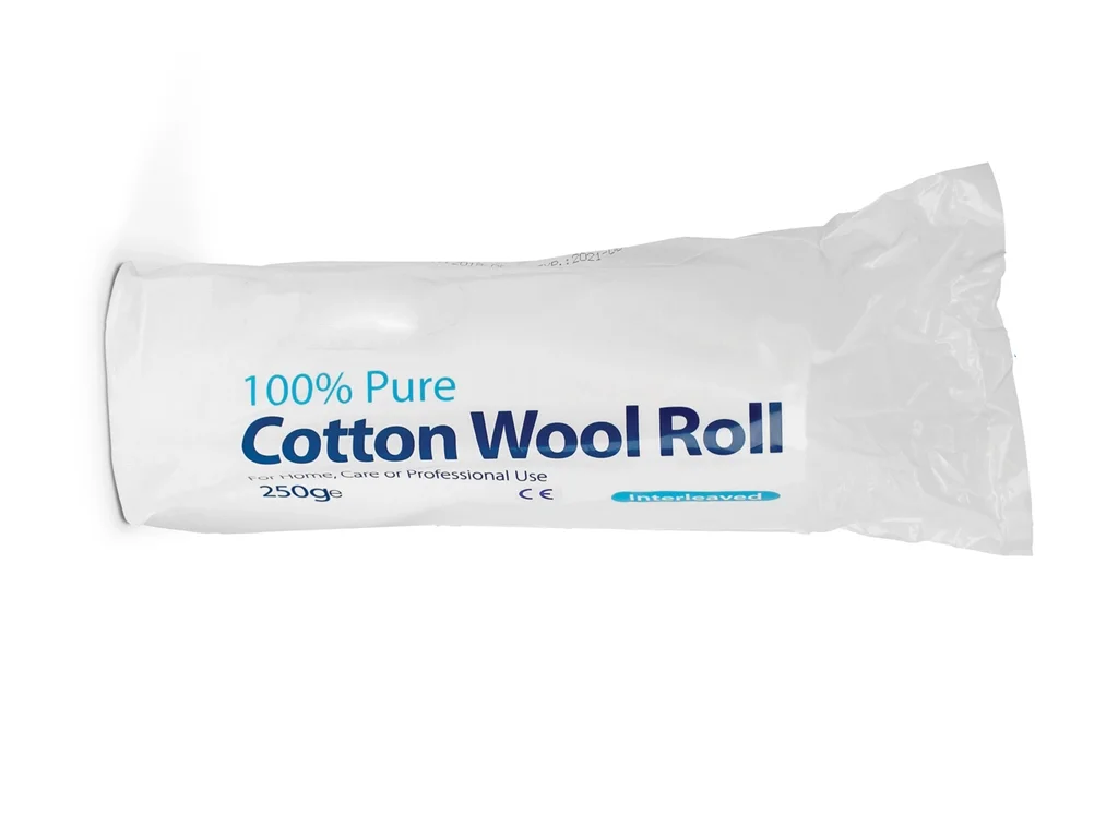 Absorbent cotton roll