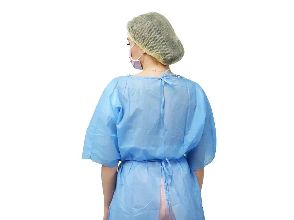 short sleeve isolation gown back view large short sleeve isolation gown